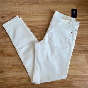 Mid rise white pants